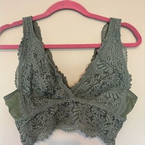 Aerie Lace Bralette in Sage Green size L